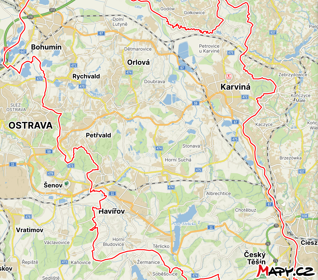 Výkopové a zemní práce bagrem v okrese Karviná